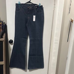 Express Dark Blue Flare Jeans